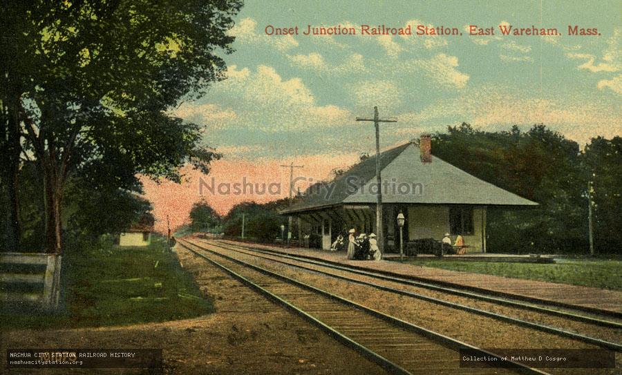 Postcard: Onset Junction Railroad Station, East Wareham, Massachusetts